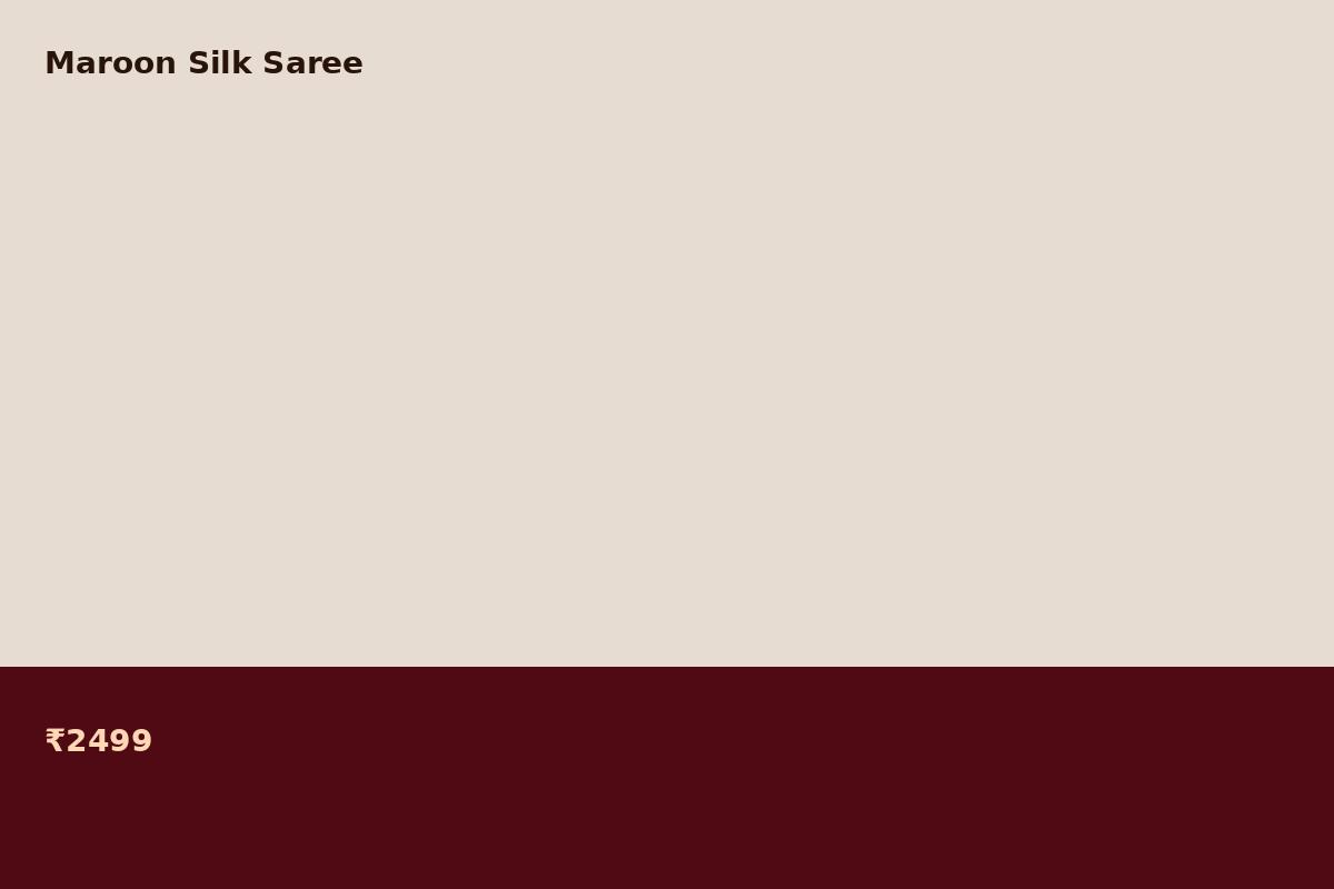 Maroon Silk Saree